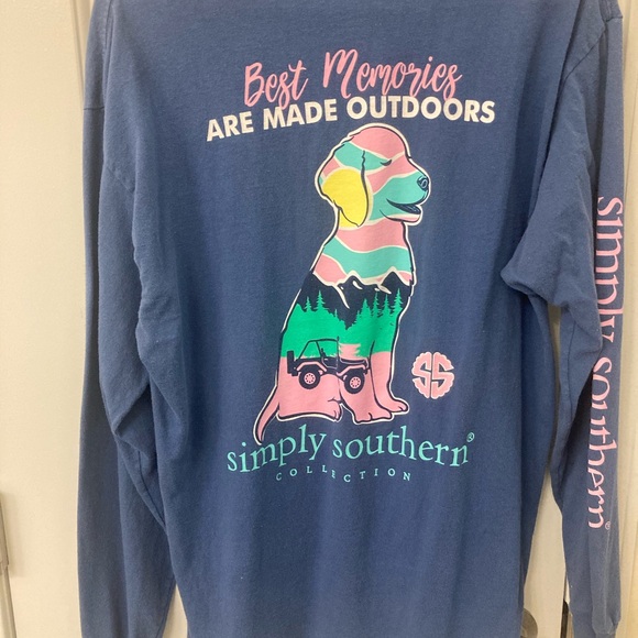 Simply Southern Blue Outdoor Dog Tee - Picture 1 of 3
